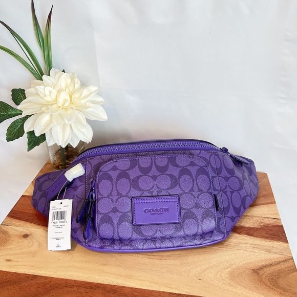 NWT Coach Track Belt Bag In Signature Canvas - Picture 1 of 10